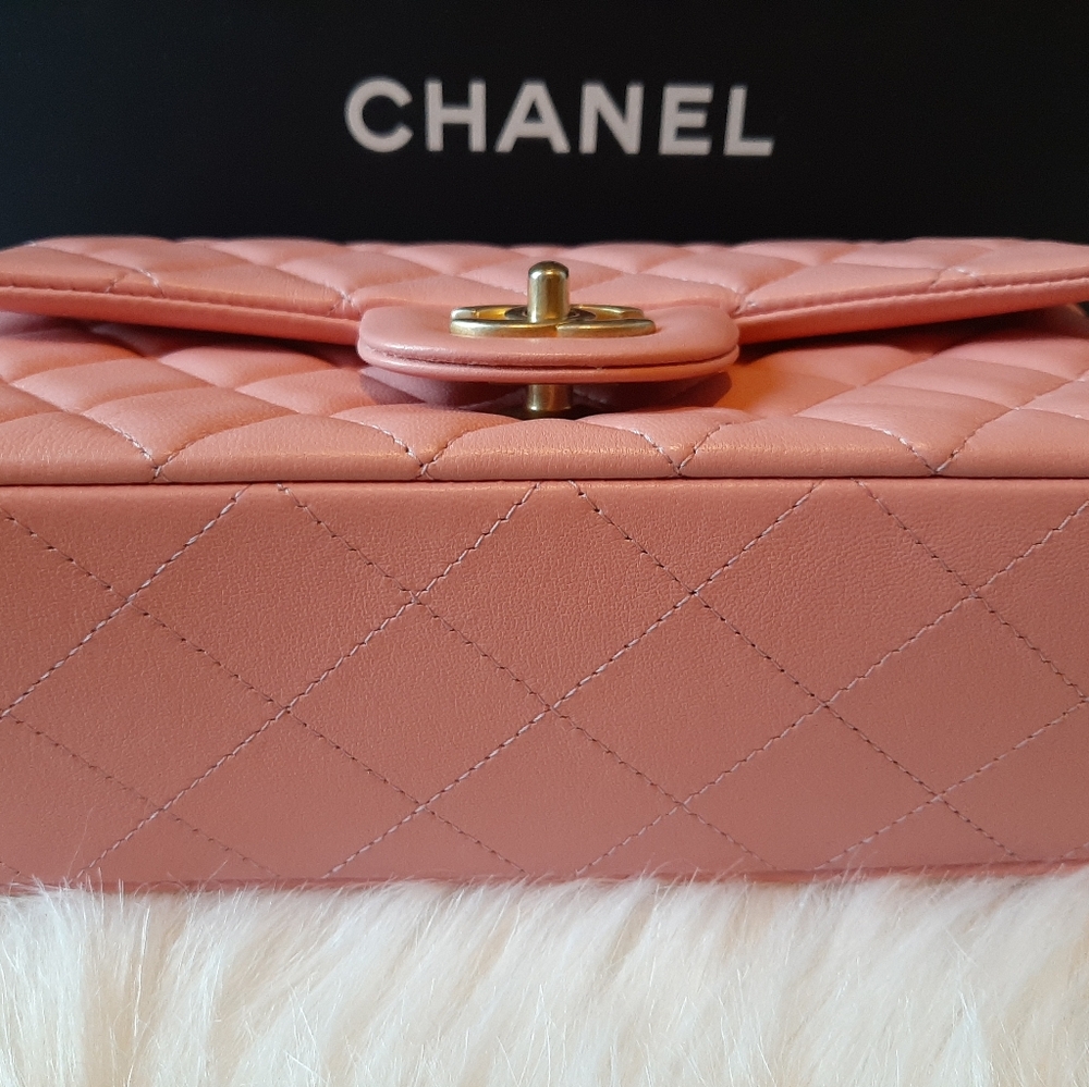 Chanel Mini Rectangular Lambskin Pink - image 6
